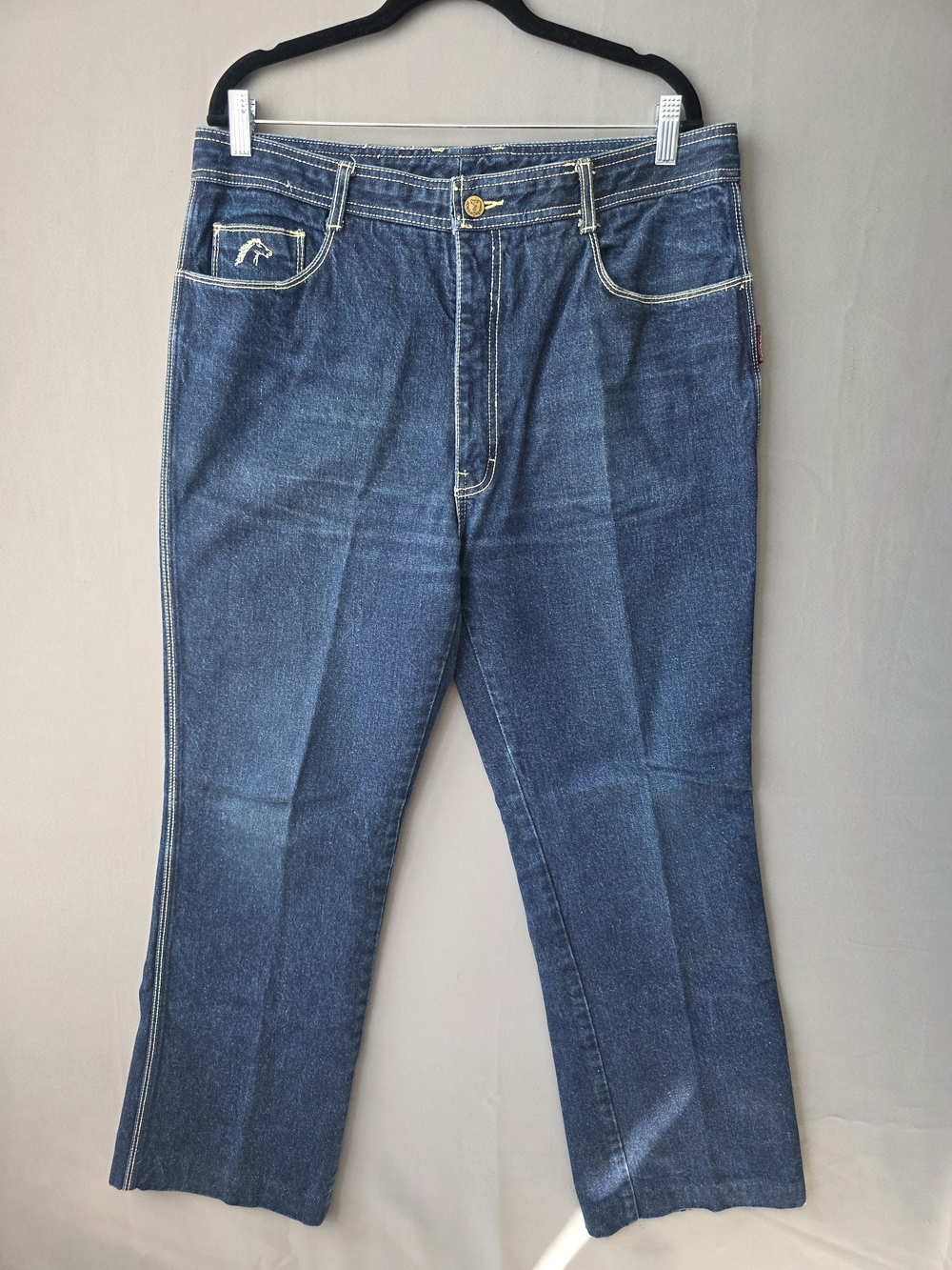 Vintage Jordache Jeans Men’s 38 Long Made in Hong Kong Dark Wash Embroidered